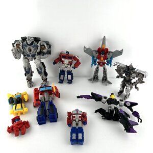 Lot of 9 Transformers Hasbro Galvatron Optimus Prime Grimlock Bumblebee Skywarp